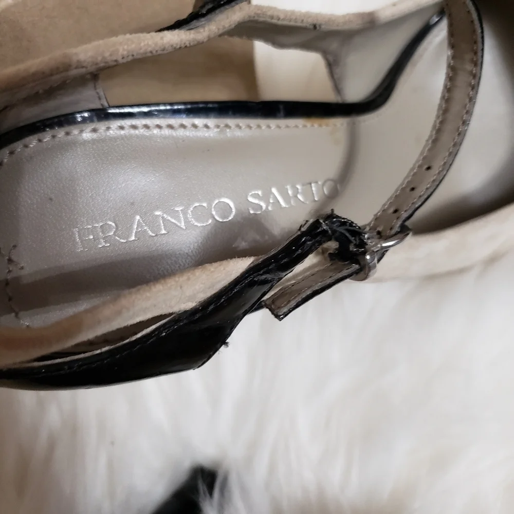 Franco Sarto Peep-Toe Dual Tone Heels size 8M - Picture 5 of 8